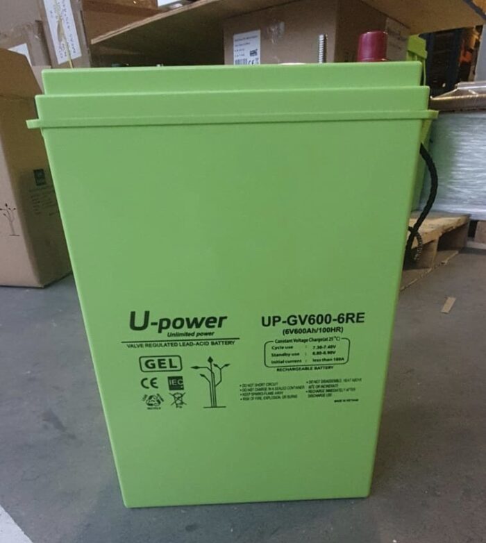12V 320Ah Batería GEL U-POWER UP-CG256-12v 12 V 320 A C 100 Sin mantenimiento